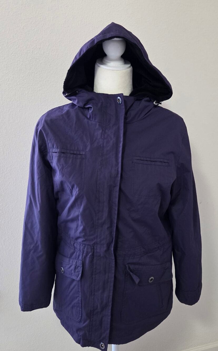 Hawke & Co. Dark Purple Women's Winter Jacket Size Medium Large